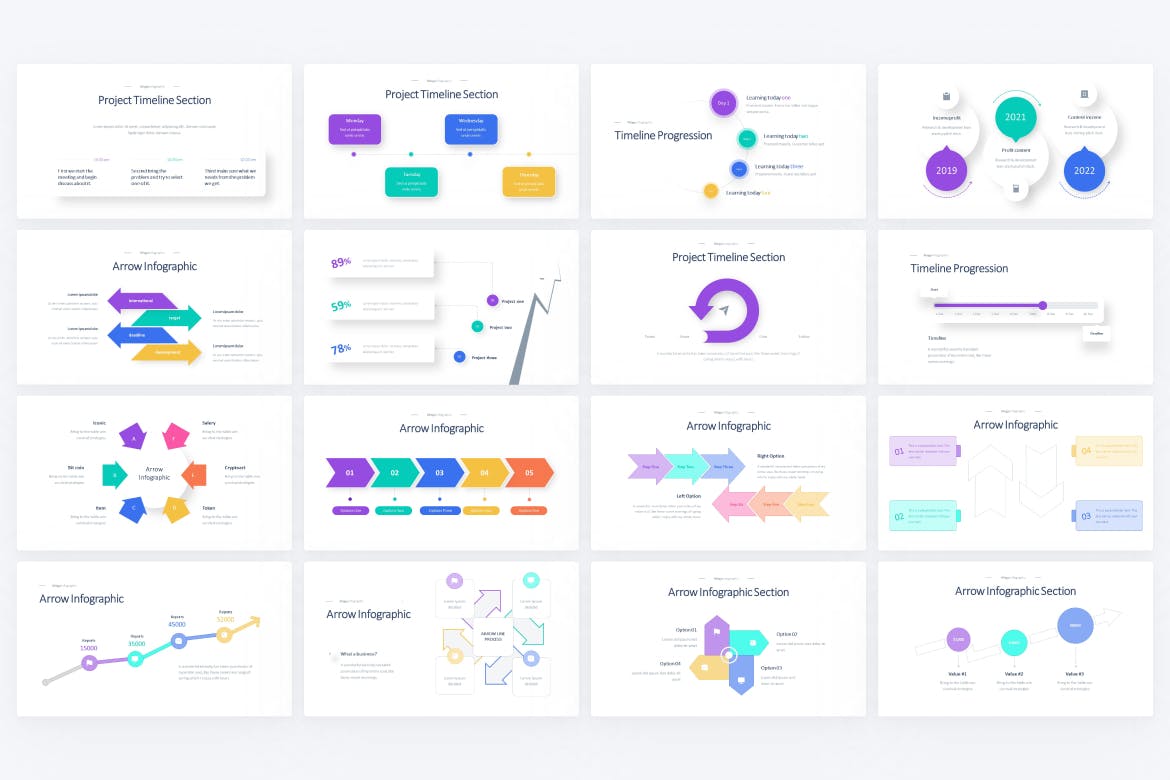 箭头/项目时间轴信息图表PowerPoint演示模板 Arrow & Timeline Infographic PowerPoint Template 幻灯图表 第3张-素材湾丨精选海外优质设计素材资源 箭头/项目时间轴信息图表PowerPoint演示模板 Arrow & Timeline Infographic PowerPoint Template 幻灯图表 sucaiwan.com