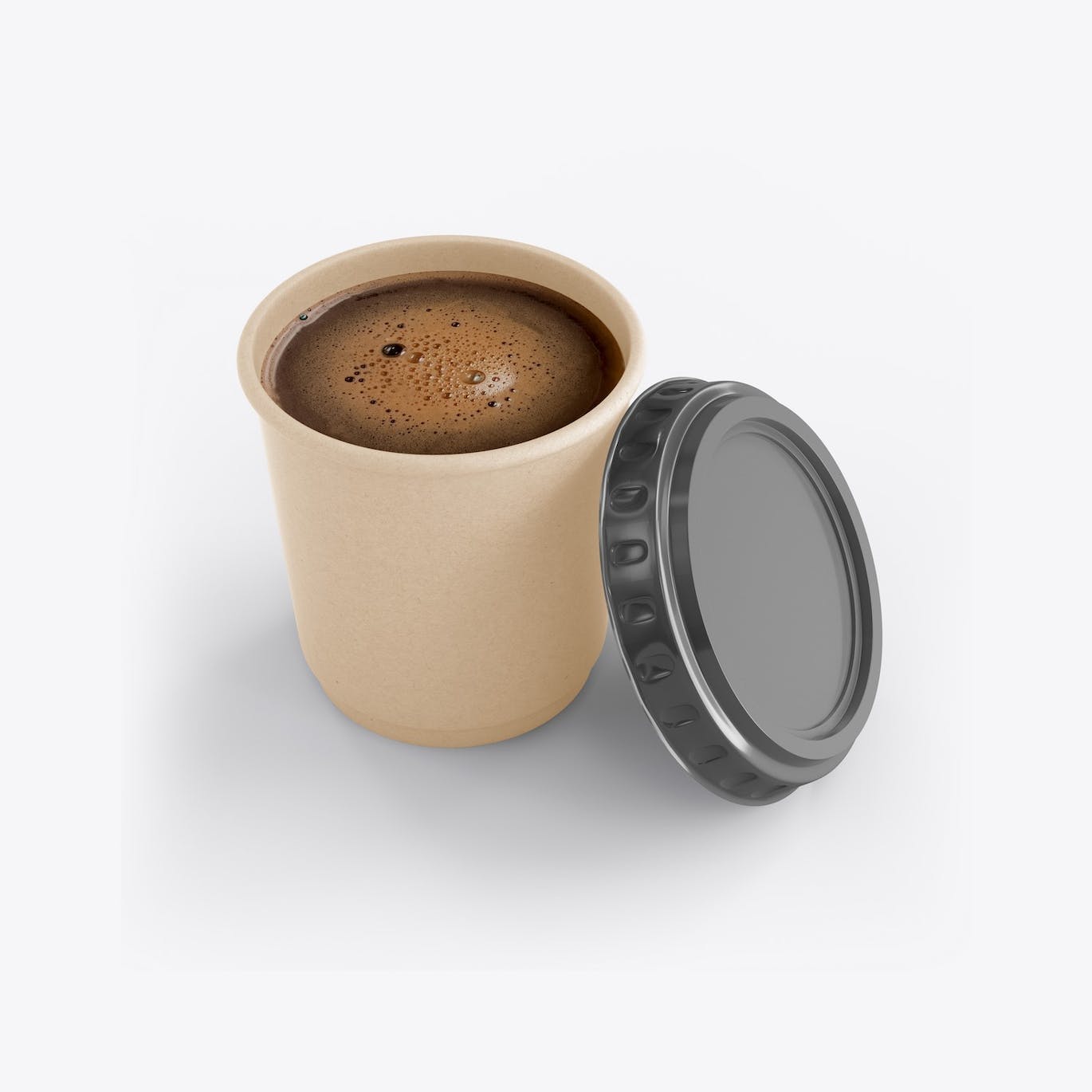 盖子纸咖啡杯品牌包装设计样机套装 Set Paper Coffee Cup With Sleeve Mockup 样机素材 sucaiwan.com