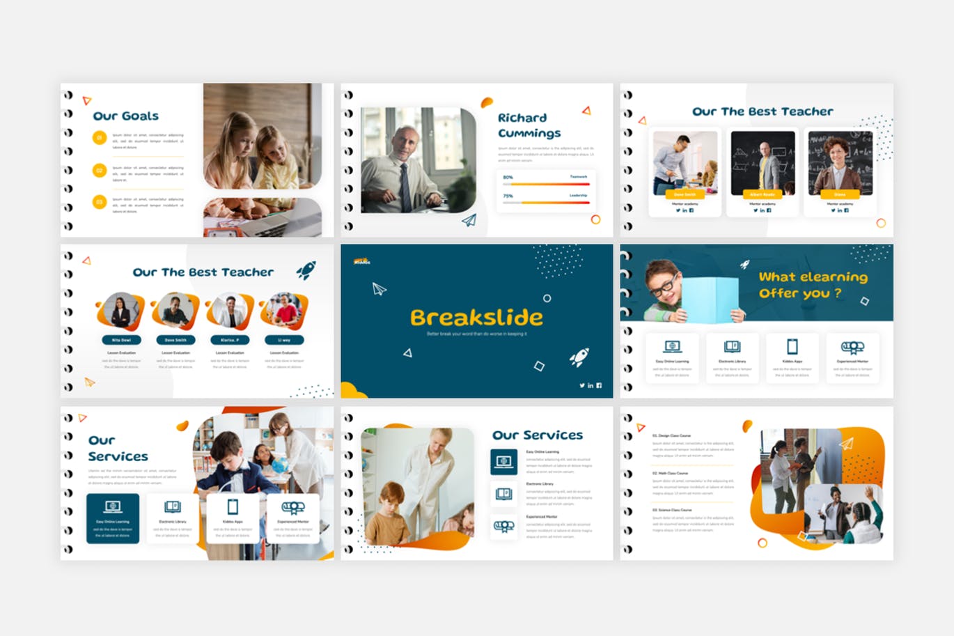 儿童教育学校PPT幻灯片模板 Kiddos – Education School PowerPoint Template 幻灯图表 第5张-素材湾丨精选海外优质设计素材资源 儿童教育学校PPT幻灯片模板 Kiddos – Education School PowerPoint Template 幻灯图表 sucaiwan.com