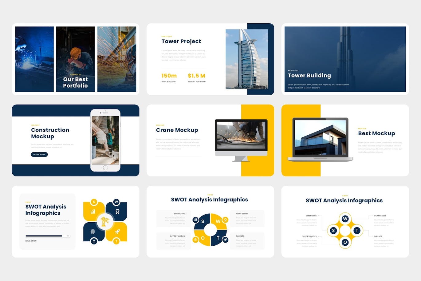 建筑项目方案PPT模板 Crane – Construction PowerPoint Template 幻灯图表 第4张-素材湾丨精选海外优质设计素材资源 建筑项目方案PPT模板 Crane – Construction PowerPoint Template 幻灯图表 sucaiwan.com