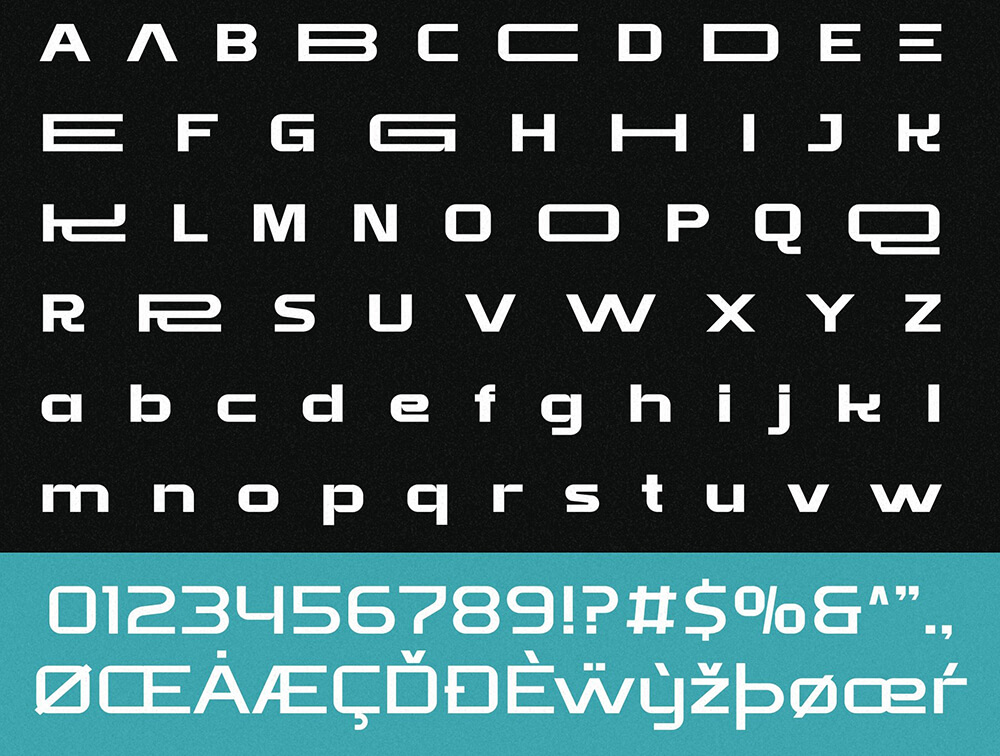 现代怪诞显示字体 设计素材 sucaiwan.com