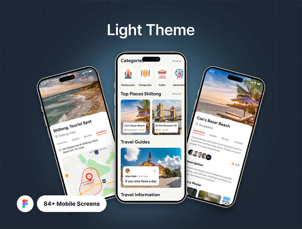 旅行App应用程序iOS UI设计套件 APP UI sucaiwan.com