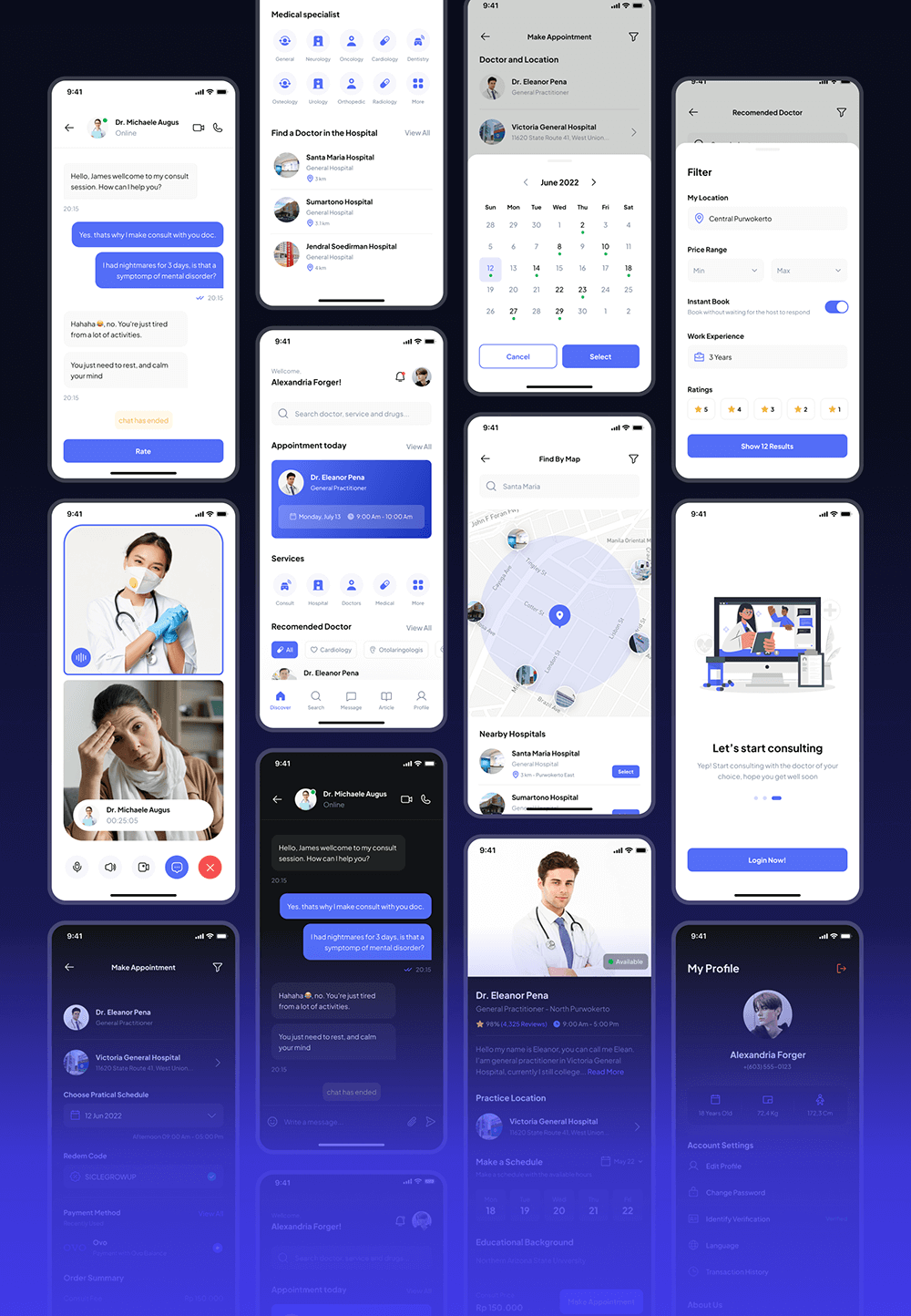 预约医生App应用程序UI套件 APP UI sucaiwan.com