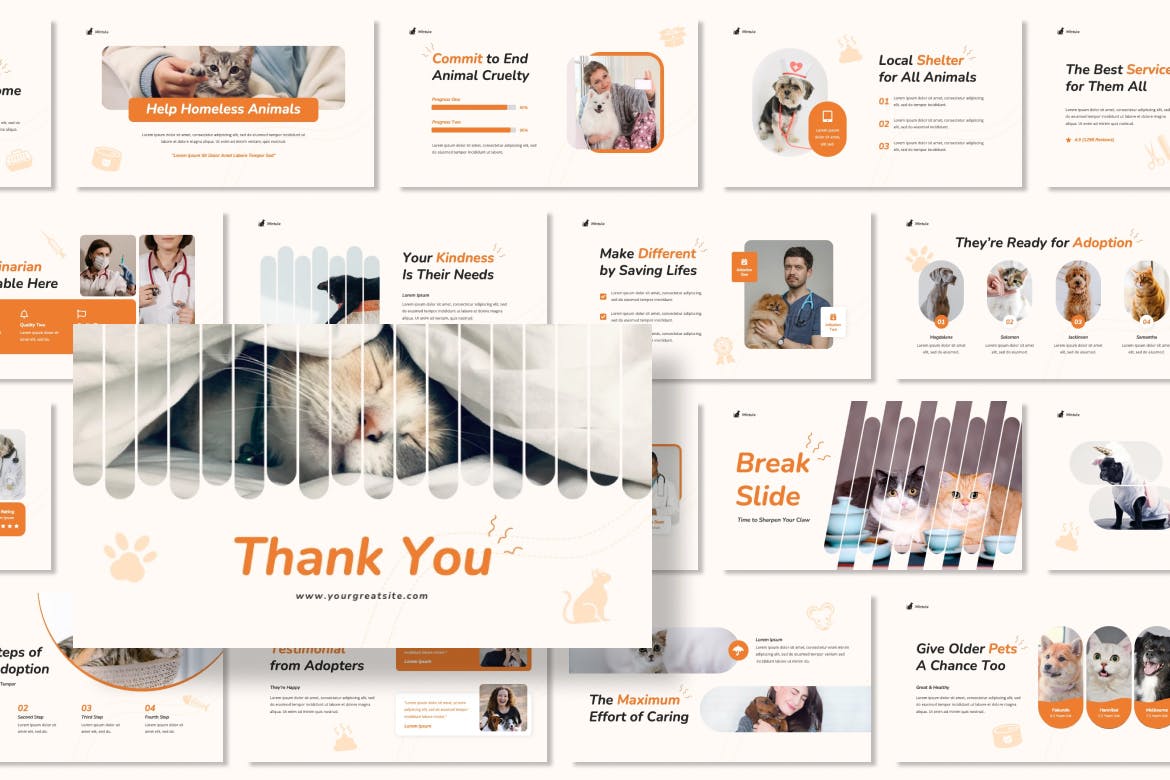 动物爱心救援PPT素材 Mintule – Animal Rescue Presentation Powerpoint 幻灯图表 第3张-素材湾丨精选海外优质设计素材资源 动物爱心救援PPT素材 Mintule – Animal Rescue Presentation Powerpoint 幻灯图表 sucaiwan.com