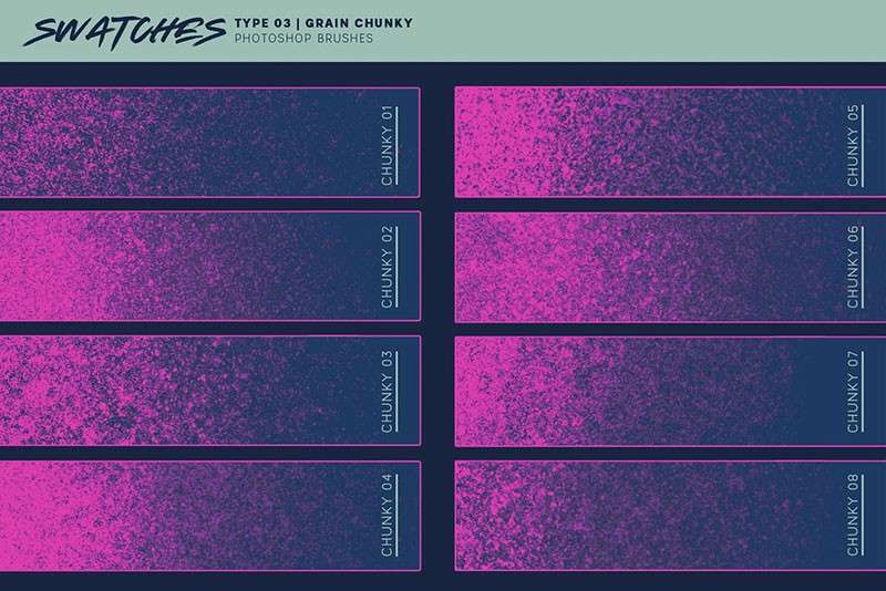 24个颗粒感插画纹理PS笔刷 笔刷资源 sucaiwan.com