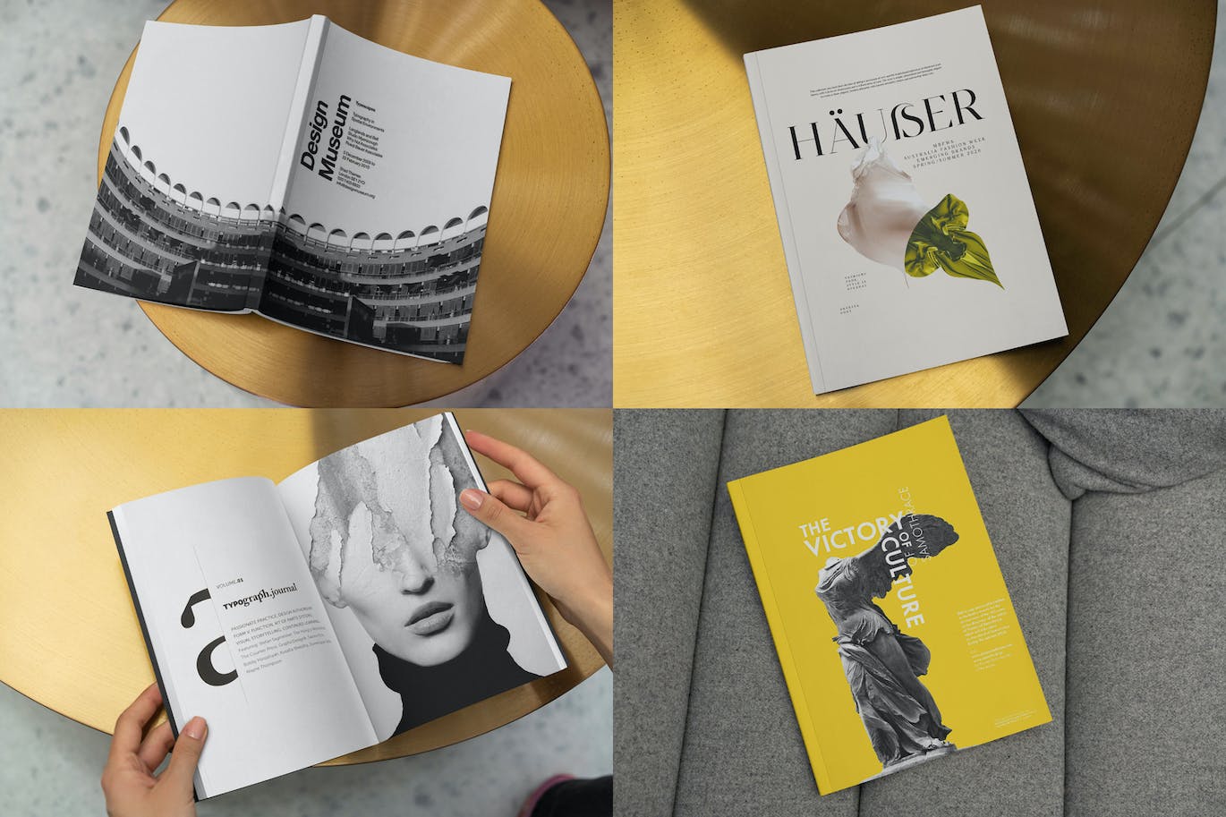 竖版宣传册杂志效果图样机 Vertical Brochure Mockups 样机素材 sucaiwan.com