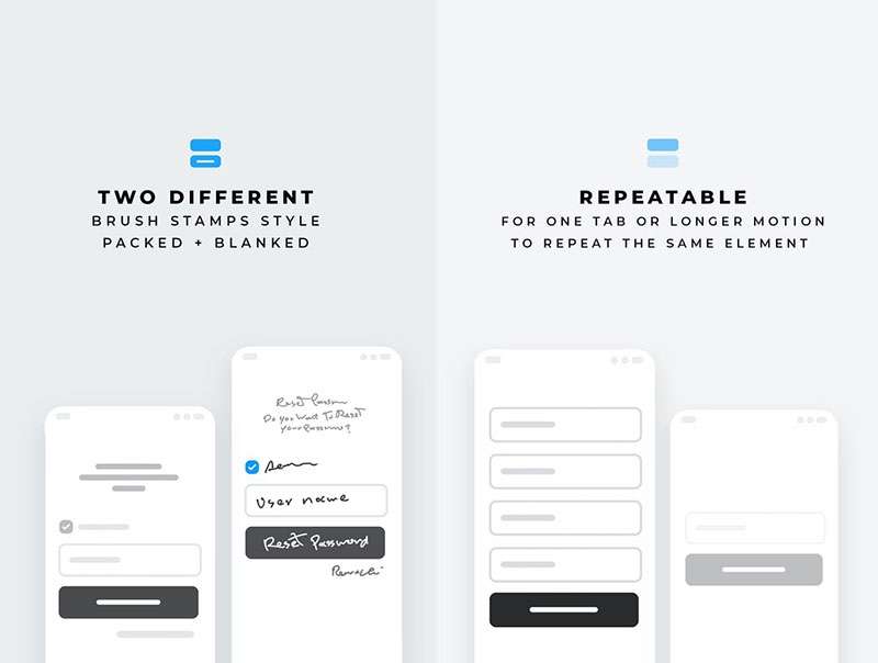 APP原型线框图Procreate笔刷 笔刷资源 sucaiwan.com