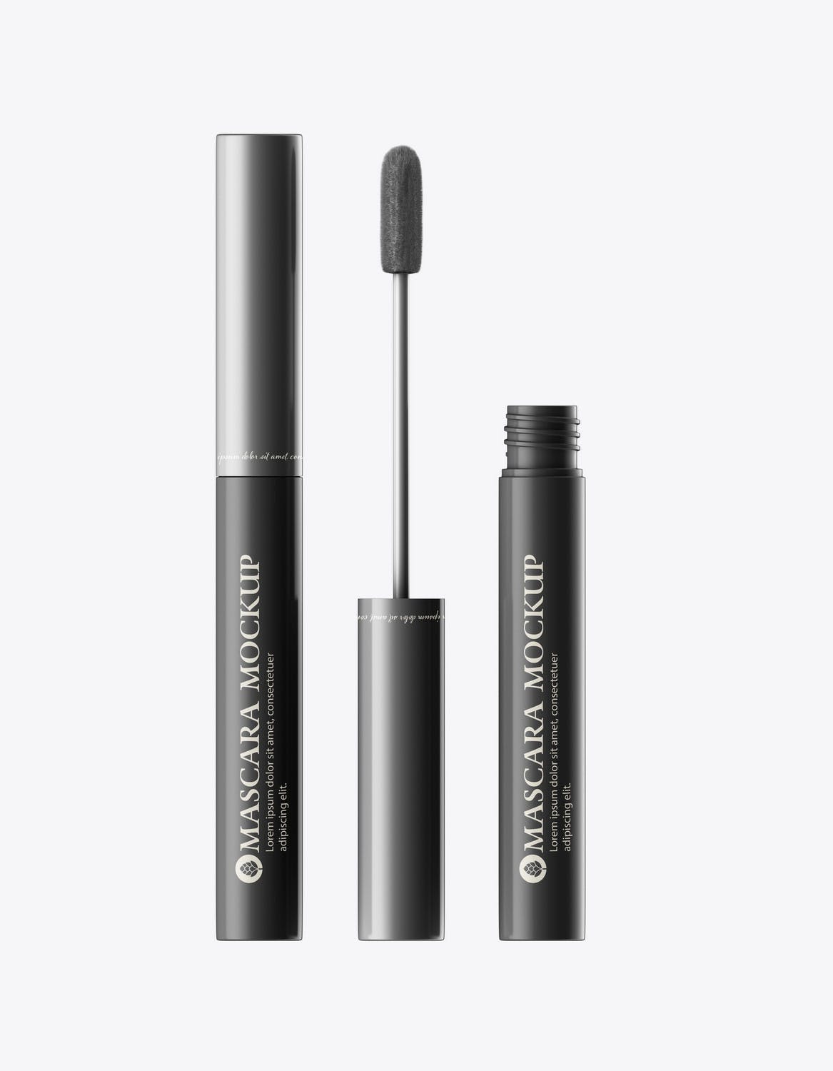 美妆化妆品唇釉唇彩品牌包装设计样机 Set of cosmetic Tubes Mockup 样机素材 sucaiwan.com