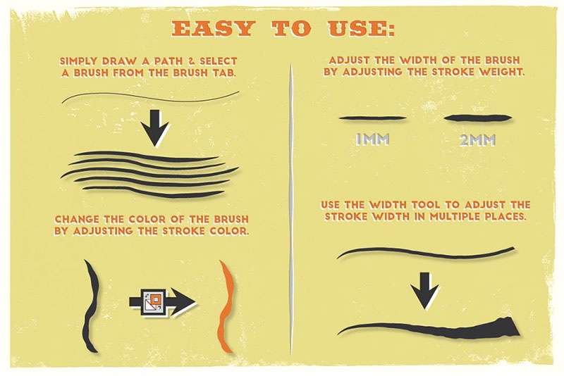 亚麻油毡浮雕版画AI笔刷 笔刷资源 sucaiwan.com
