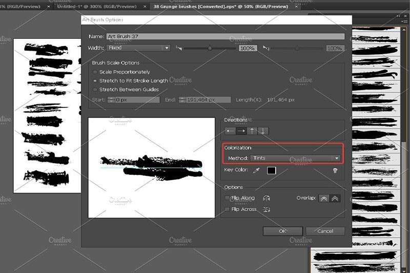 91个水墨油墨AI笔刷 笔刷资源 sucaiwan.com