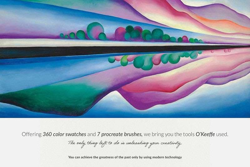 奥·吉弗（O’Keeffe）古典水彩画Procreate笔刷 笔刷资源 sucaiwan.com
