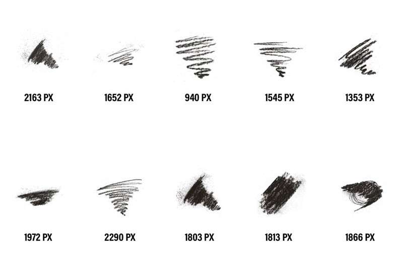 自然的木炭装饰PS笔刷 笔刷资源 sucaiwan.com