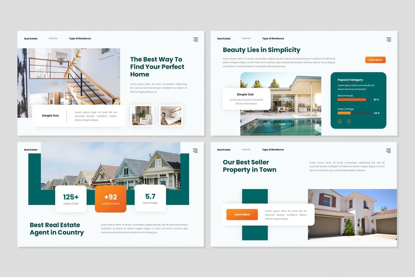 庄园地产业务PPT模板 Arch Estate – Powerpoint Template 幻灯图表 sucaiwan.com