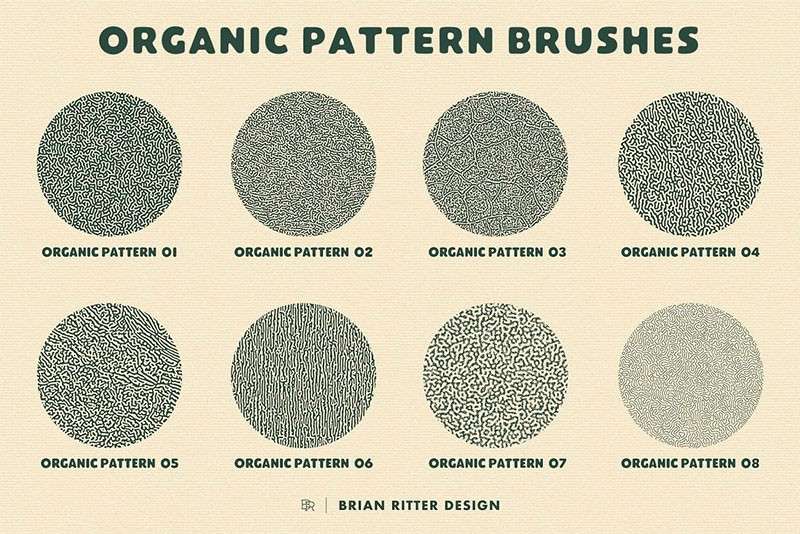 独特的有机纹理Procreate笔刷 笔刷资源 sucaiwan.com