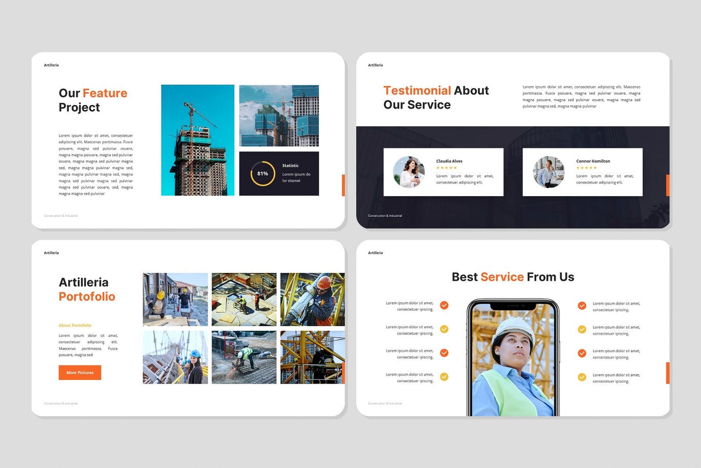建筑和工业PowerPoint演示文稿模板 Artilleria – Construction Powerpoint Template 幻灯图表 第9张-素材湾丨精选海外优质设计素材资源 建筑和工业PowerPoint演示文稿模板 Artilleria – Construction Powerpoint Template 幻灯图表 sucaiwan.com