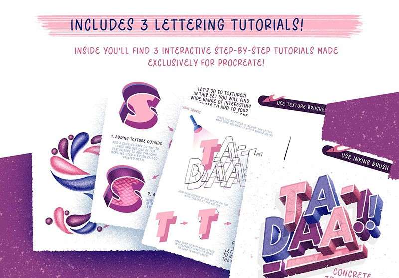 25个独特的阴影纹理Procreate笔刷 笔刷资源 sucaiwan.com