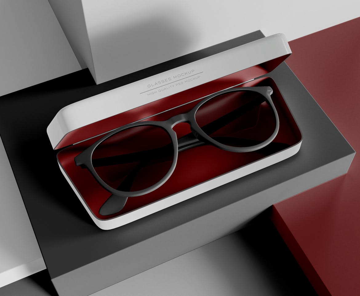 太阳镜眼镜品牌包装设计样机 Sunglasses Mockup 样机素材 sucaiwan.com