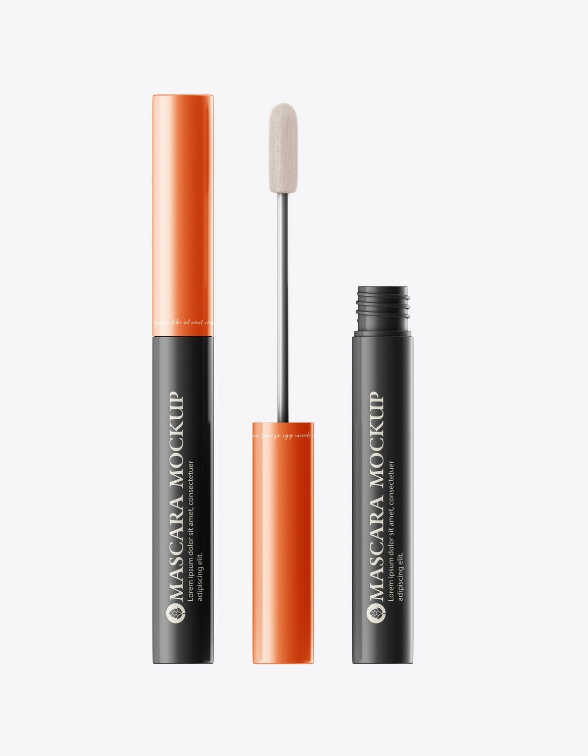 美妆化妆品唇釉唇彩品牌包装设计样机 Set of cosmetic Tubes Mockup 样机素材 sucaiwan.com