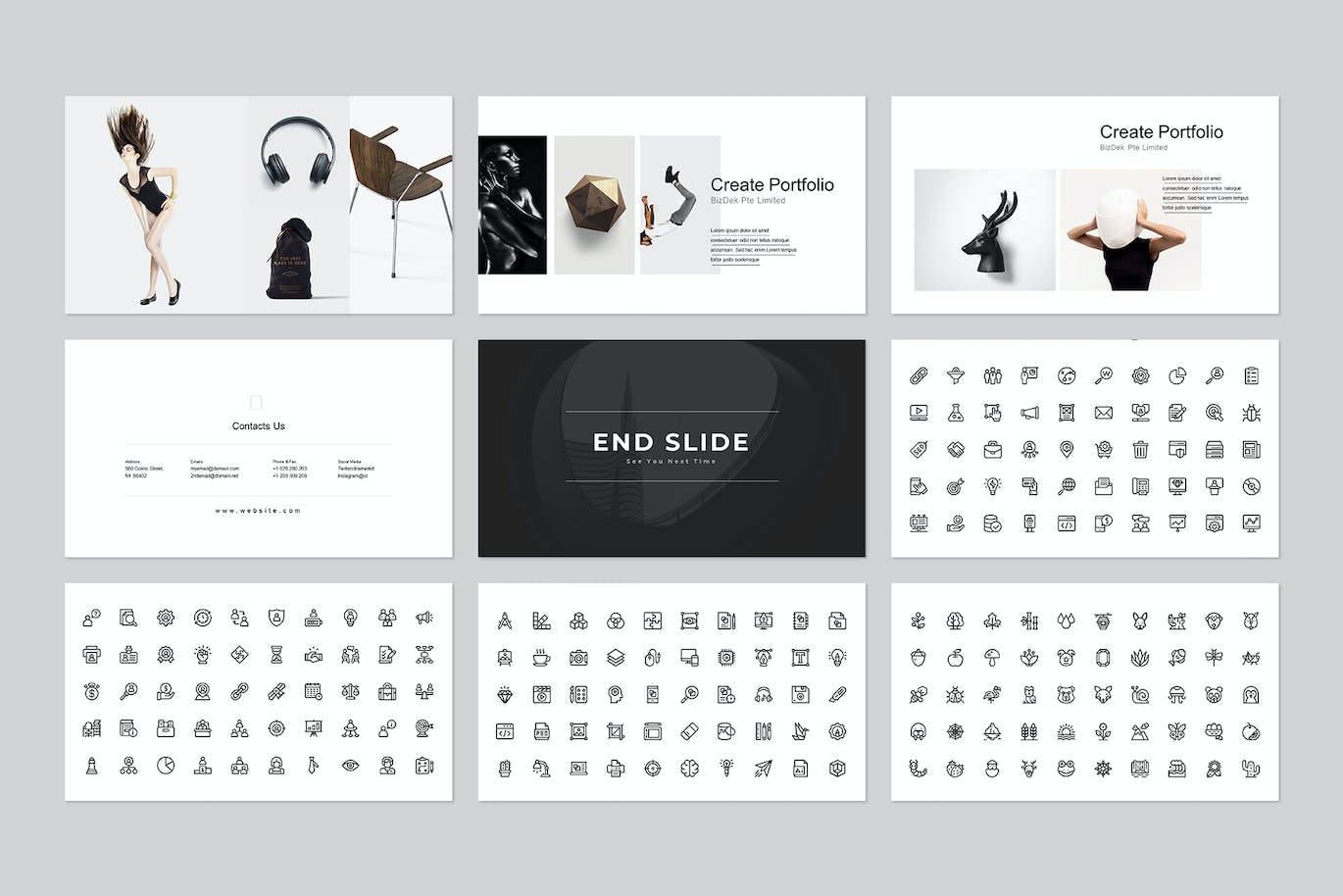 初创企业简介PPT演示幻灯片模板 Touch PowerPoint Template 幻灯图表 sucaiwan.com