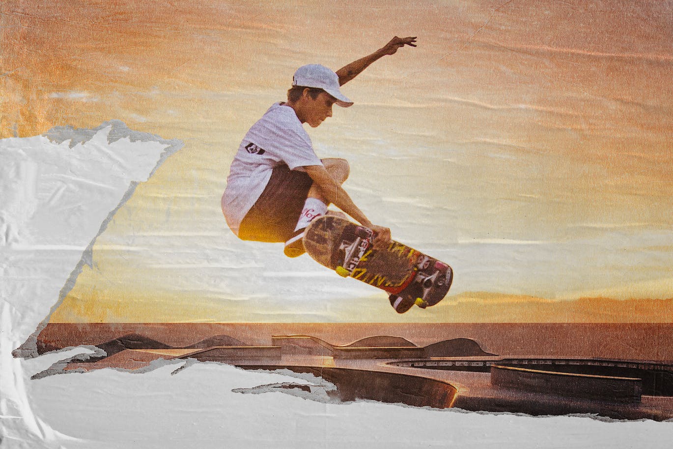 撕裂撕纸照片特效PS图层样式 Torn Affiche Photo Effect 插件预设 sucaiwan.com