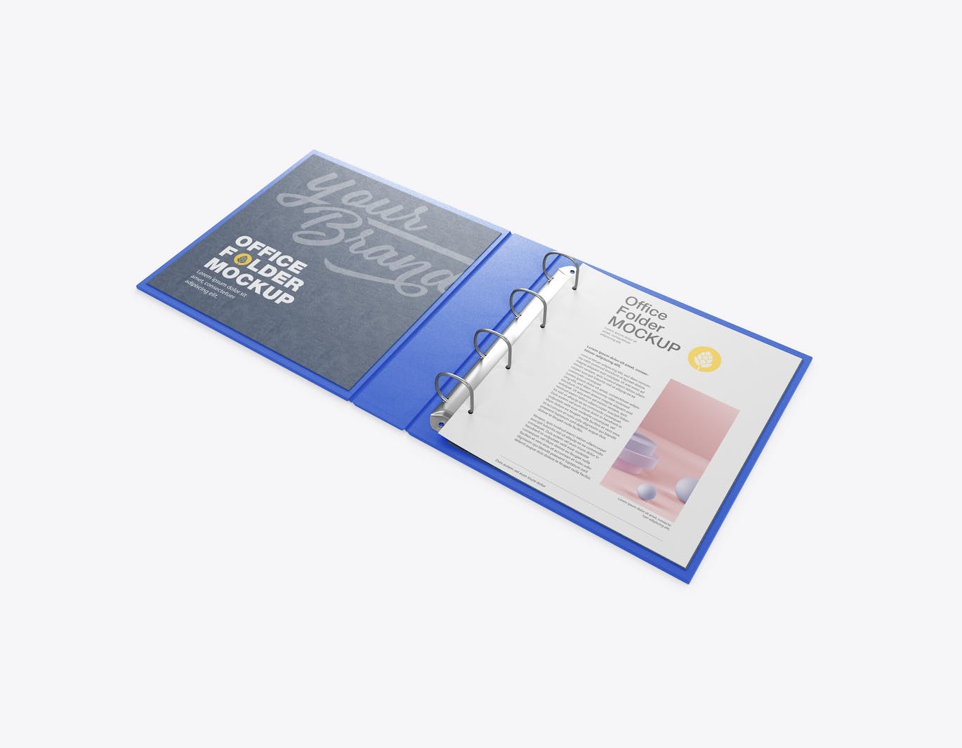 纸质办公文件夹设计样机模板 Paper Office Folder Mockup 样机素材 sucaiwan.com