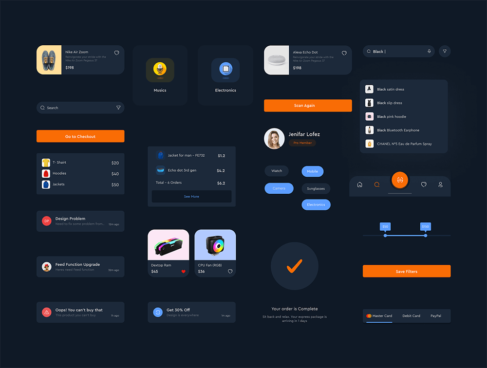 电子商务移动应用程序UI套件 APP UI sucaiwan.com