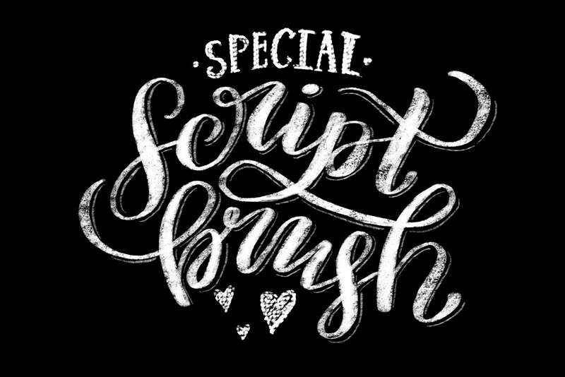 50个粉笔字效果Procreate笔刷 笔刷资源 sucaiwan.com