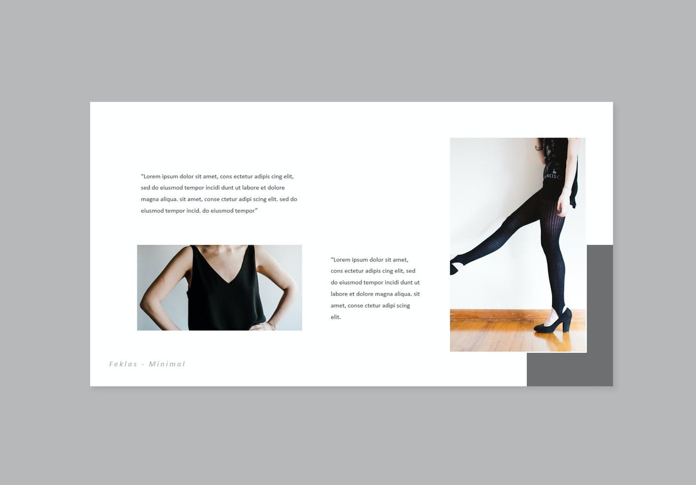 时尚服装展示PPT模板下载 Feklas Minimal PowerPoint 幻灯图表 第4张-素材湾丨精选海外优质设计素材资源 时尚服装展示PPT模板下载 Feklas Minimal PowerPoint 幻灯图表 sucaiwan.com