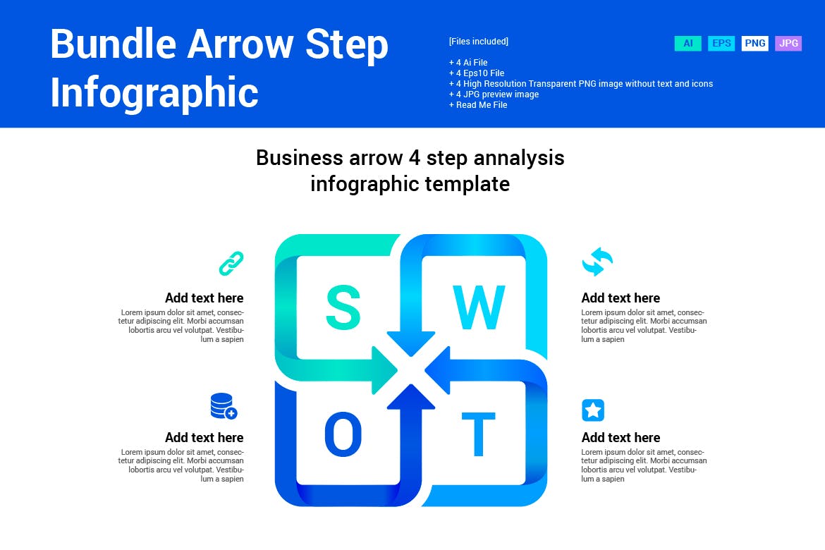 箭头步骤信息图表设计模板 Bundle Arrow Step Infographic 幻灯图表 sucaiwan.com