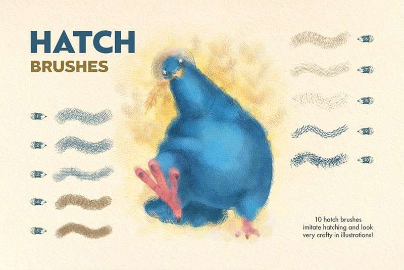 60个插画师常用Affinity笔刷 笔刷资源 sucaiwan.com