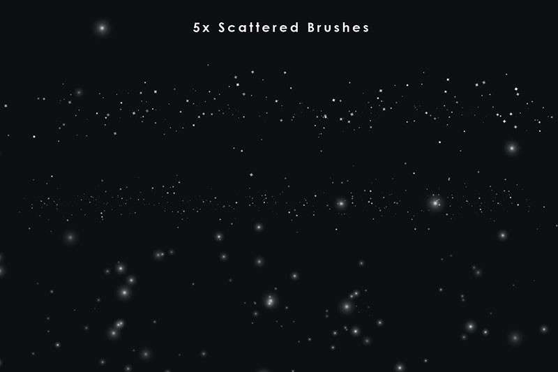 太空主题PS笔刷套装 笔刷资源 sucaiwan.com