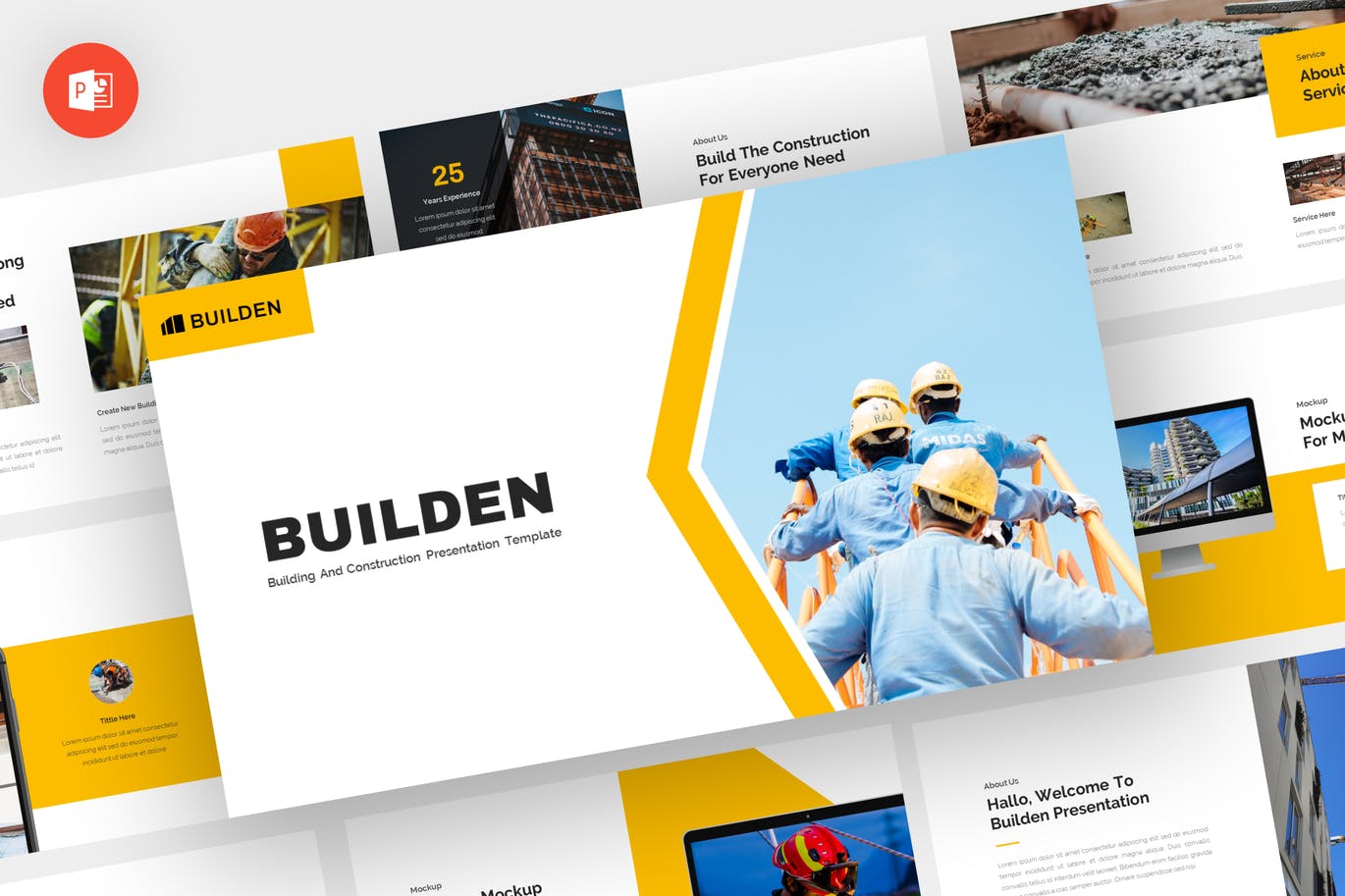 施工项目方案PPT模板下载 Builden – Construction Powerpoint Template 幻灯图表 sucaiwan.com
