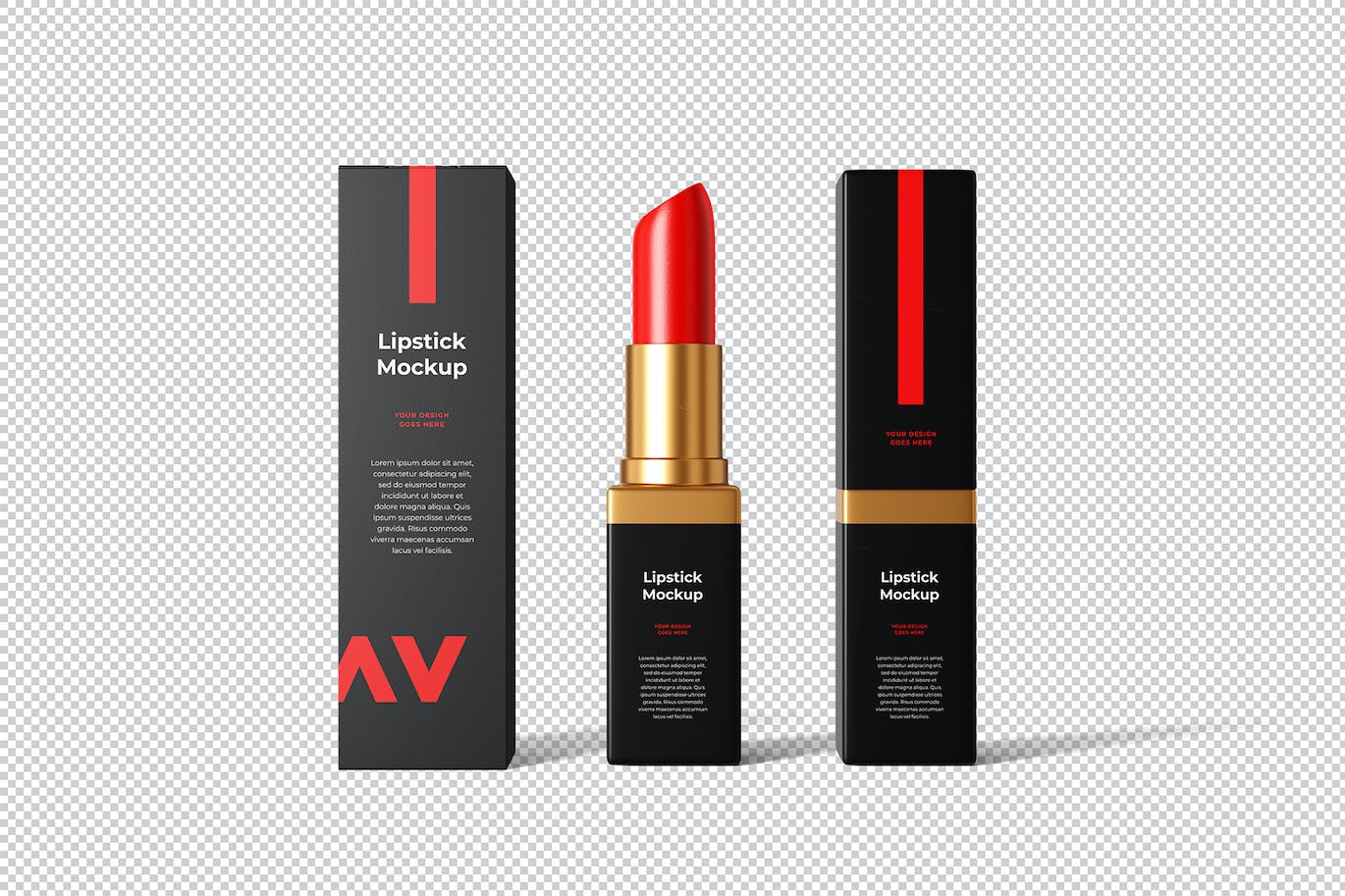 化妆品口红品牌包装设计样机 Lipstick Mockup 样机素材 sucaiwan.com