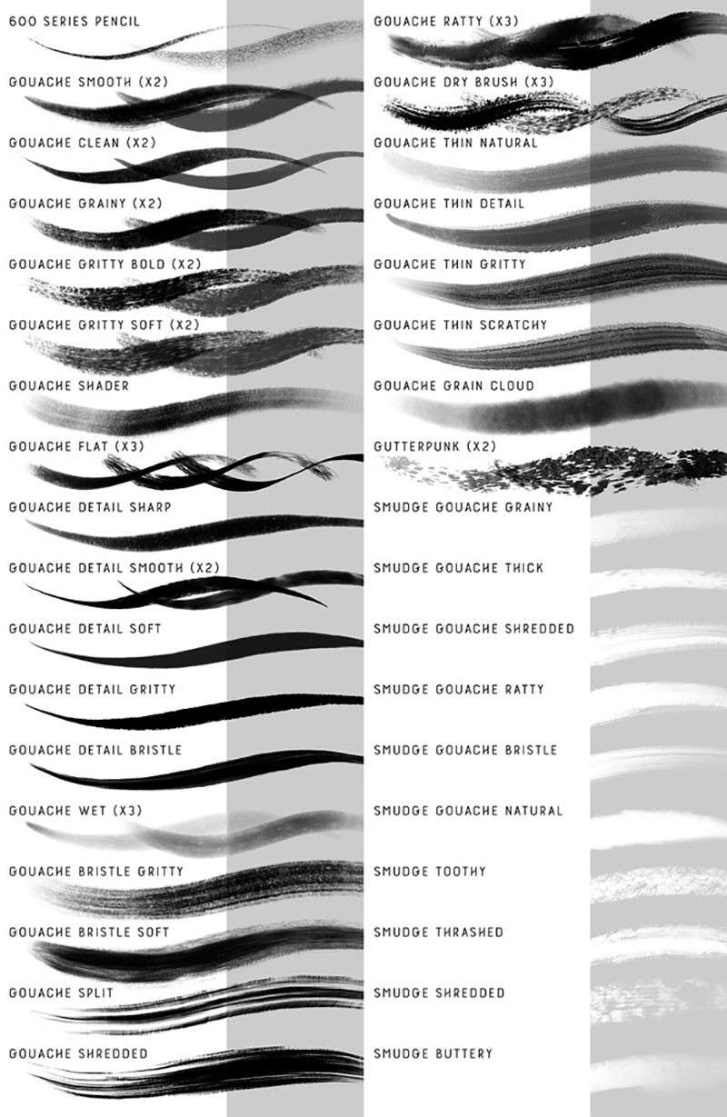 52个自然的水粉画Procreate笔刷 笔刷资源 第2张-素材湾丨精选海外优质设计素材资源 52个自然的水粉画Procreate笔刷 笔刷资源 sucaiwan.com