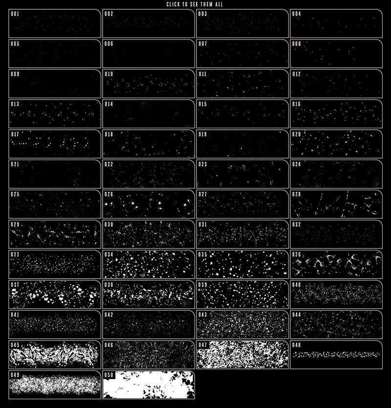 50个颗粒噪点纹理AI笔刷 笔刷资源 sucaiwan.com