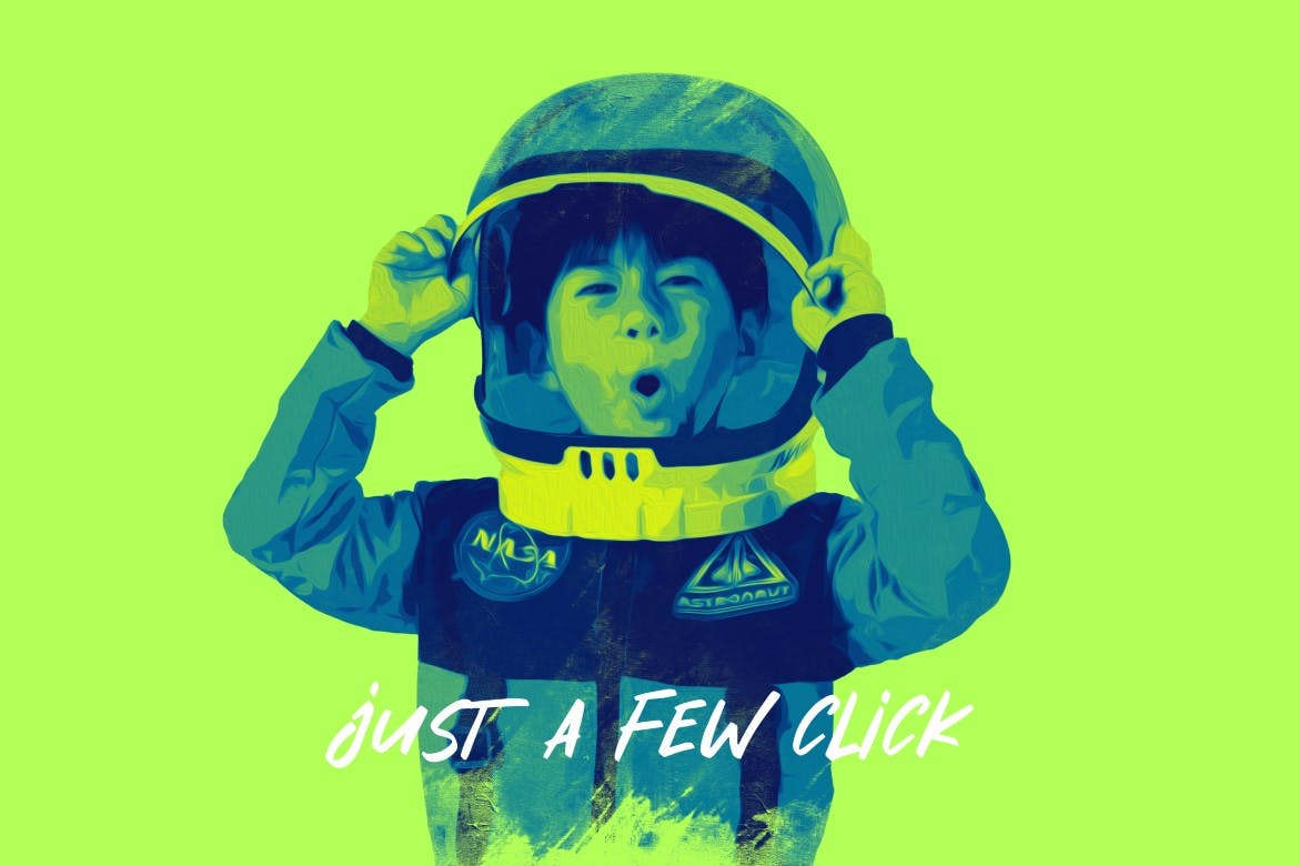 双色调绘画照片效果PS图层样式 Duotone Painting Photo Effect 插件预设 sucaiwan.com