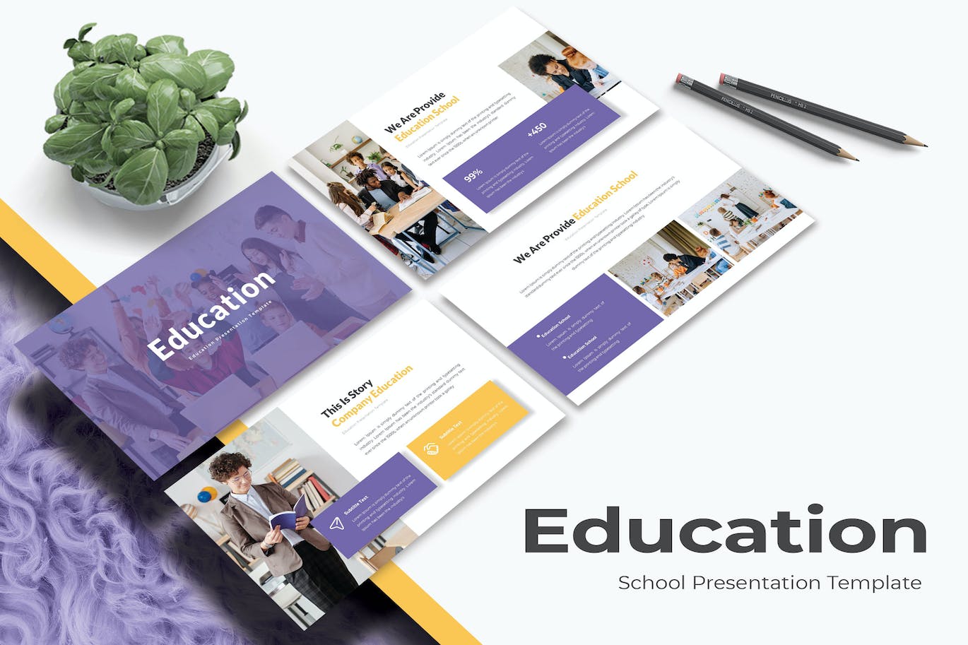 学校课堂教育PPT模板 EDUCATION – Powerpoint Template 幻灯图表 sucaiwan.com