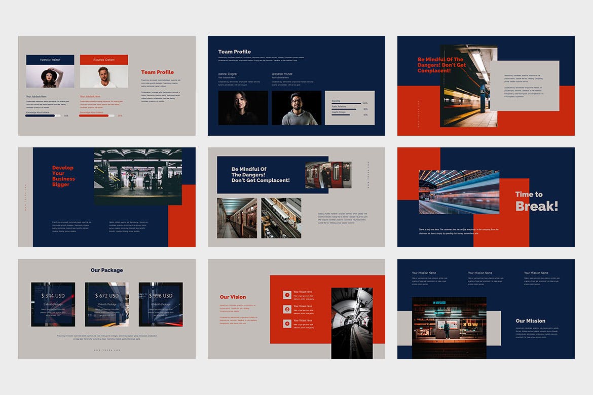 火车高铁PPT演示文稿 Tocea : Train Station Powerpoint Template 幻灯图表 sucaiwan.com