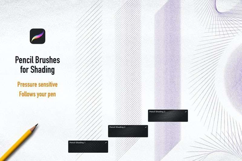 20个仿铅笔效果Procreate笔刷 笔刷资源 sucaiwan.com