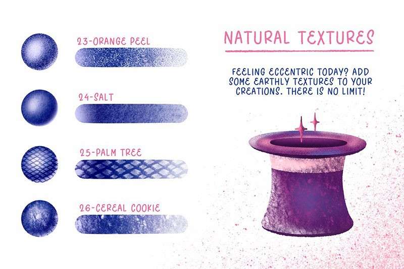 25个独特的阴影纹理Procreate笔刷 笔刷资源 sucaiwan.com