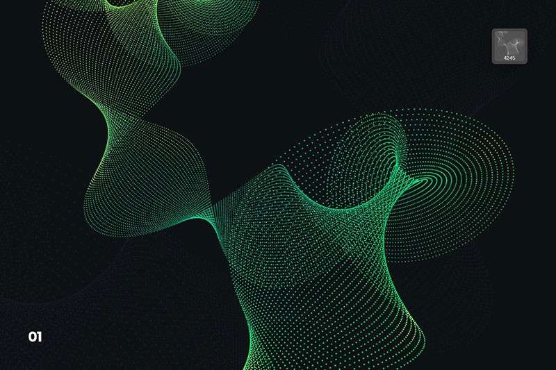 10个抽象粒子波浪线PS笔刷 笔刷资源 sucaiwan.com