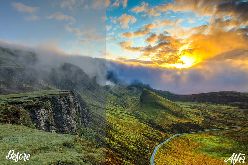 大自然风景照片处理Photoshop动作 Landscape Photoshop Actions 插件预设 sucaiwan.com