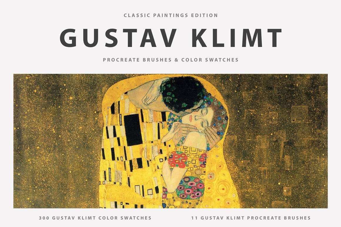古斯塔夫·克里姆特(Gustav Klimt's )水彩油画Procreate笔刷 笔刷资源 第1张-素材湾丨精选海外优质设计素材资源 古斯塔夫·克里姆特(Gustav Klimt's )水彩油画Procreate笔刷 笔刷资源 sucaiwan.com
