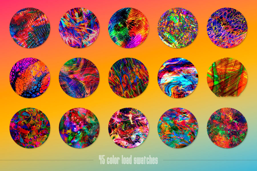 PS笔刷-3D彩色抽象PS画笔笔刷素材 笔刷资源 sucaiwan.com