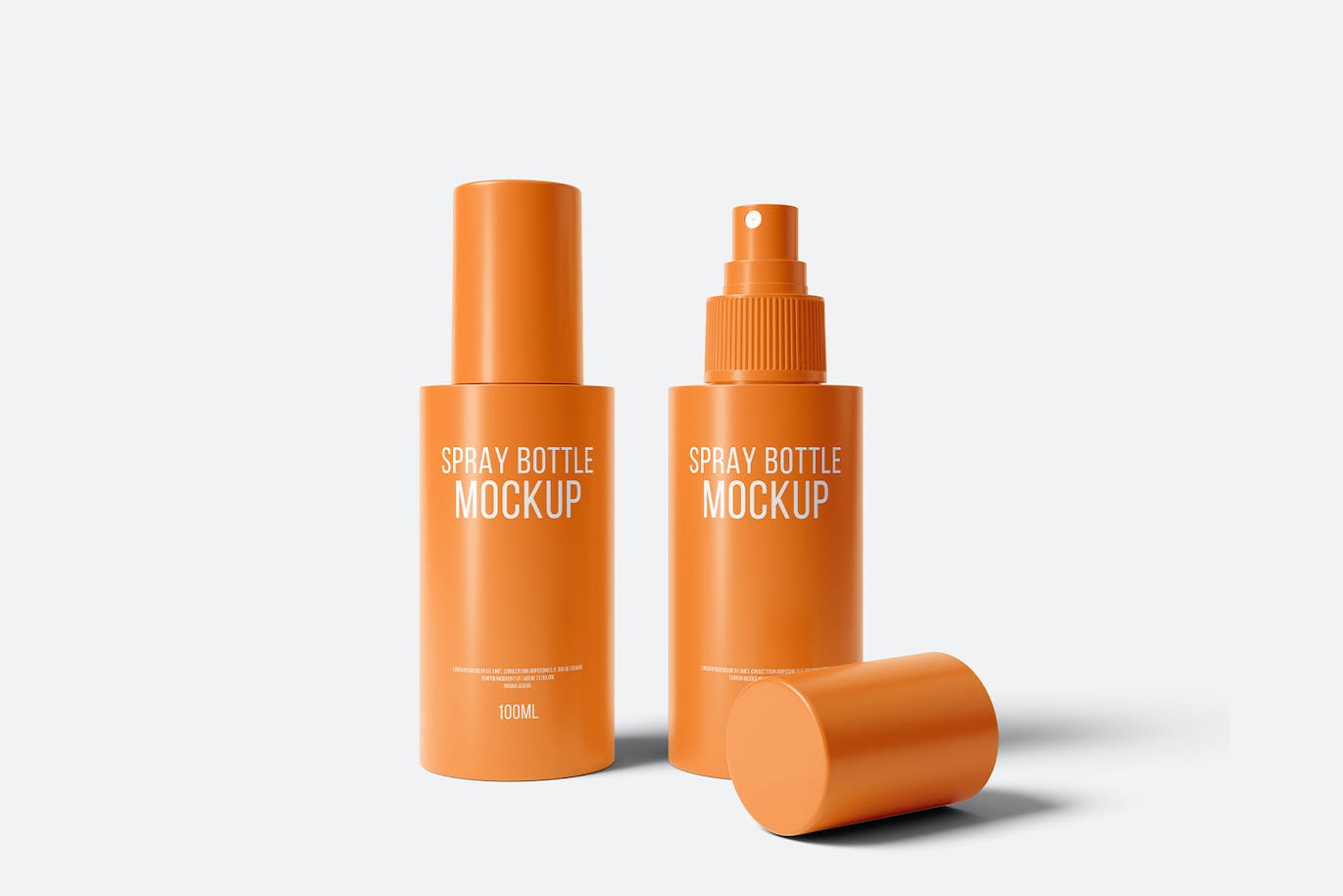 100ml喷雾瓶包装设计样机v2 100ml Spray Bottle Mockup Vol.2 样机素材 sucaiwan.com