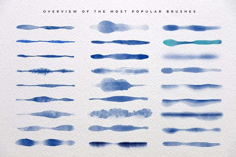 40+自然水彩插画Procreate笔刷 笔刷资源 sucaiwan.com