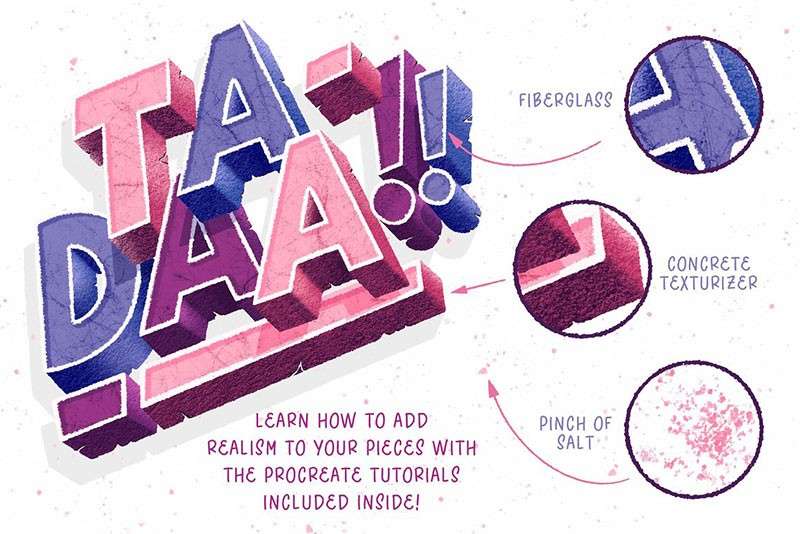 25个独特的阴影纹理Procreate笔刷 笔刷资源 sucaiwan.com