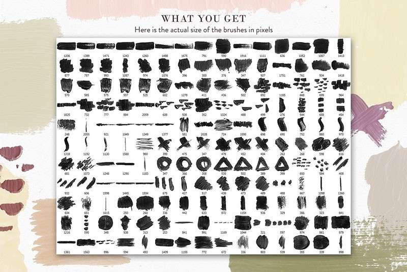 豪华水彩印章PS笔刷套装 笔刷资源 sucaiwan.com