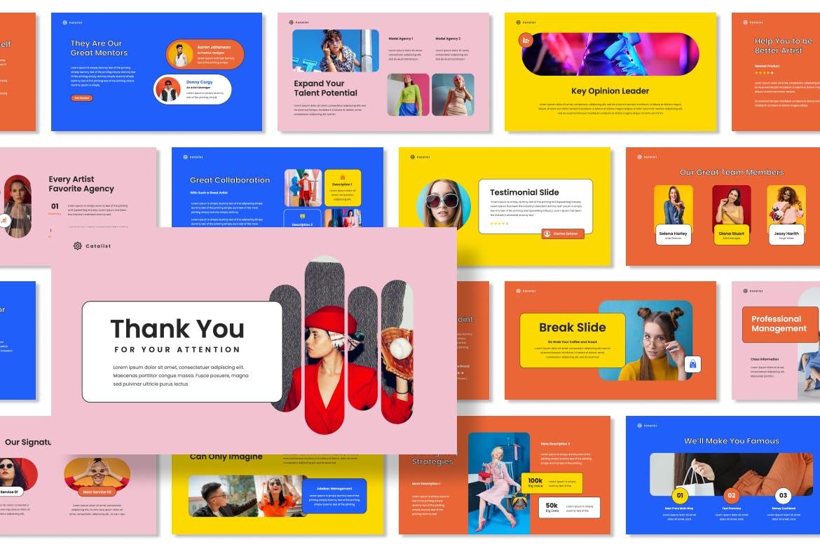 艺人管理PowerPoint演示模板 Catalist – Artist Management PowerPoint 幻灯图表 第3张-素材湾丨精选海外优质设计素材资源 艺人管理PowerPoint演示模板 Catalist – Artist Management PowerPoint 幻灯图表 sucaiwan.com