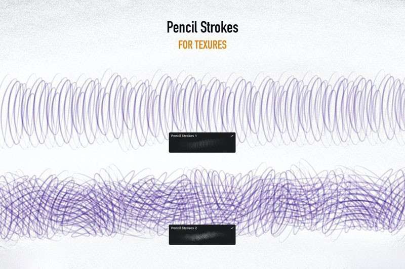 20个仿铅笔效果Procreate笔刷 笔刷资源 sucaiwan.com